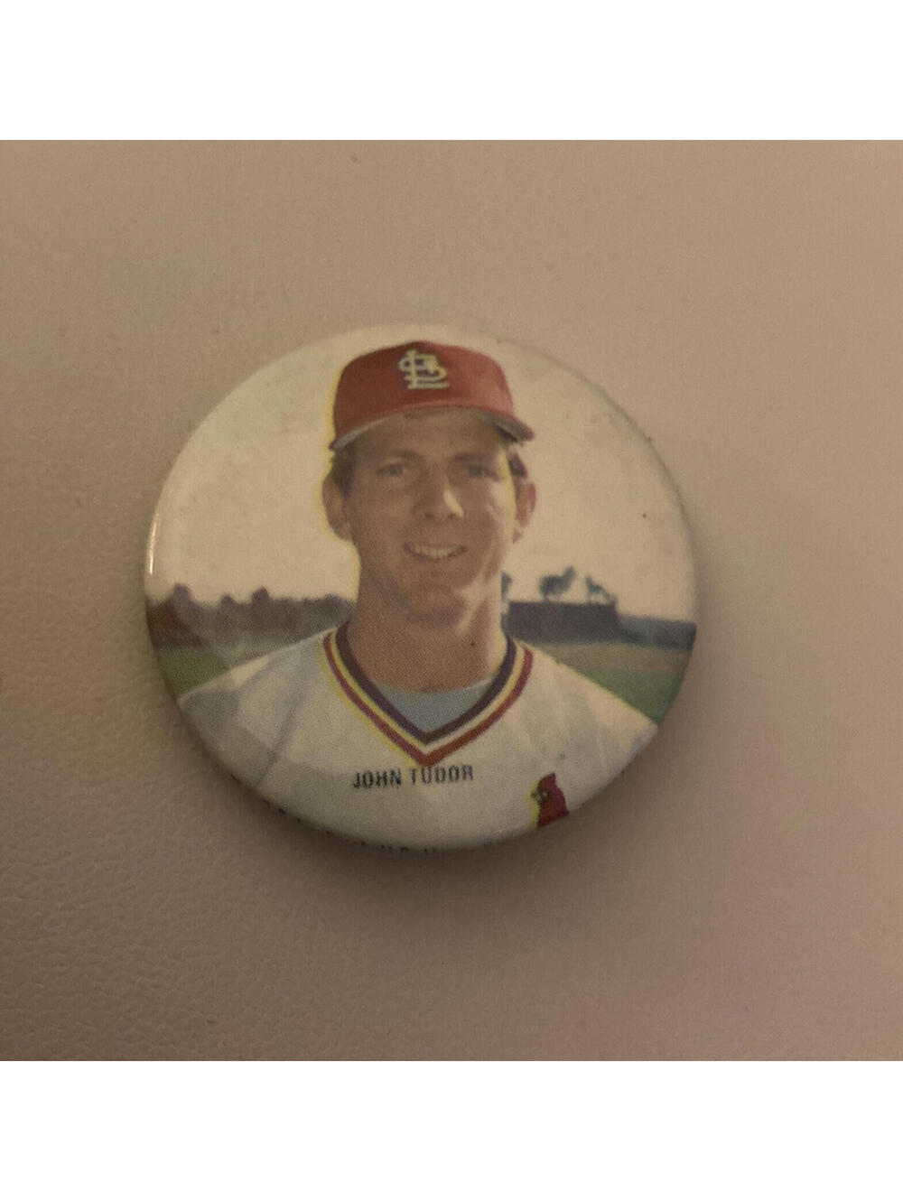 John Tudor Baseball Button Pin